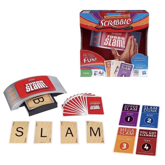 Hasbro Scrabble Electronic Turbo Slam Board Game - Picture 2 of 5